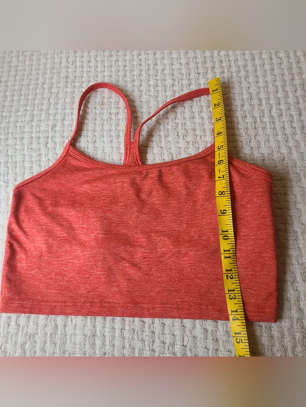 Offline by Aerie Coral Heathered Strappy Bralette Top Size L - Picture 6 of 7
